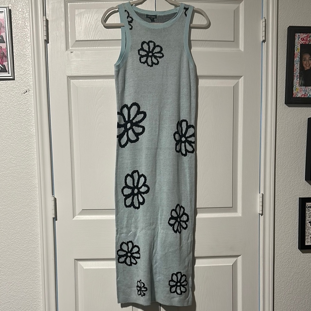 Floral Knit Sleeveless Dress